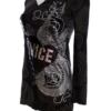 DESIGUAL Rozmiar 146/152cm (34/36) Kolor Czarny Split Crew Neck Bluzka Długi rękaw Materiał Bawełna 100%