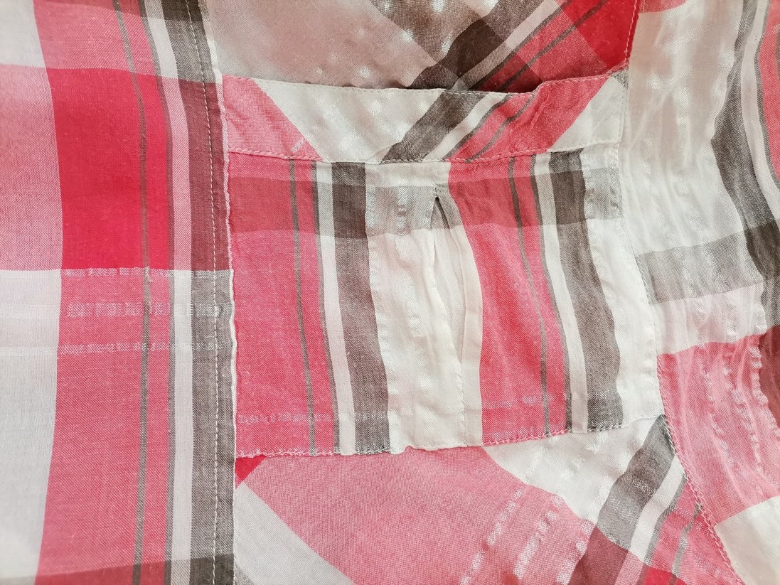 Vero moda Rozmiar XL Kolor Czerwony Krata Kwadratowy dekolt Tunika Bluzka Krótki rękaw Vero moda Rozmiar XL Kolor Czerwony Krata Kwadratowy dekolt Tunika Bluzka Krótki rękaw