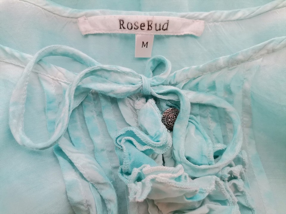 IMG_20210708_122549.jpg Rosebud Rozmiar M Kolor Niebieski Keyhole Crew Neck Bluzka Rękaw 3/4 Materiał Wiskoza 100%