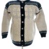 Vintage Rozmiar L Kolor Granatowy Męski Sweter Rozpinany Długi rękaw
