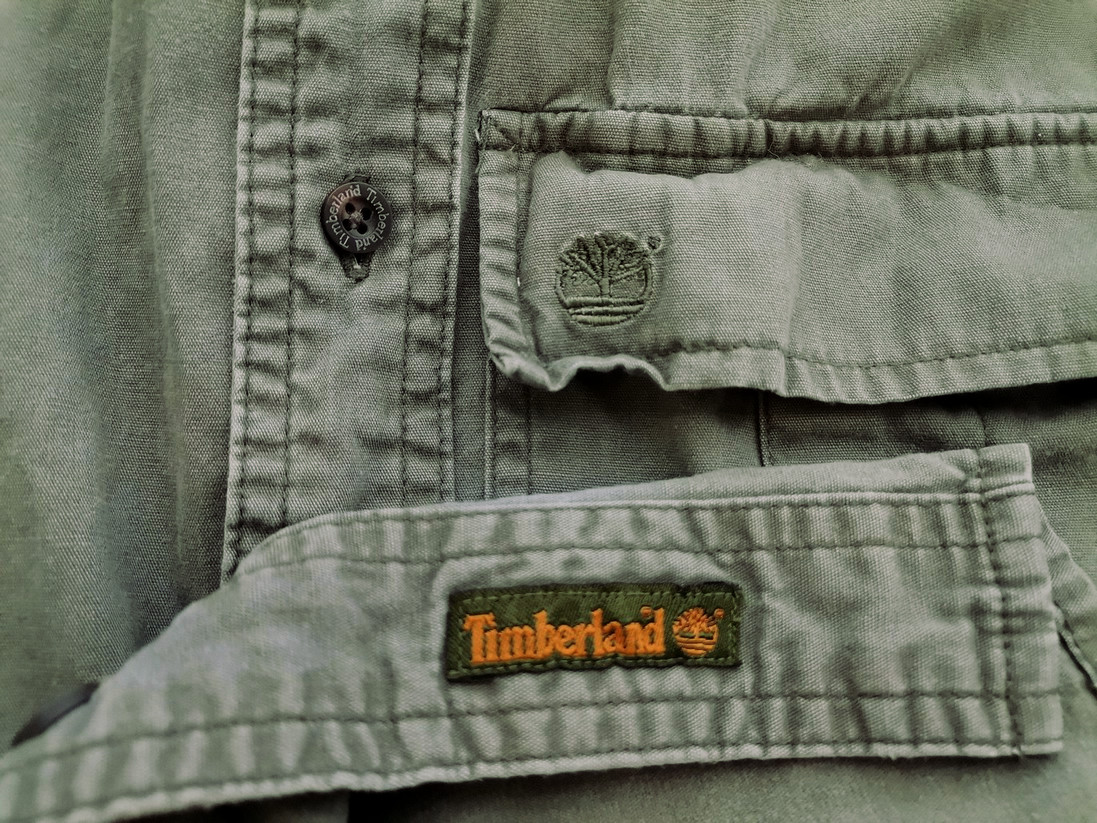 IMG_20210708_142259.jpg Timberland Rozmiar M Kolor Khaki Kołnierz Męska Koszula Casual Długi rękaw Materiał Bawełna 100%