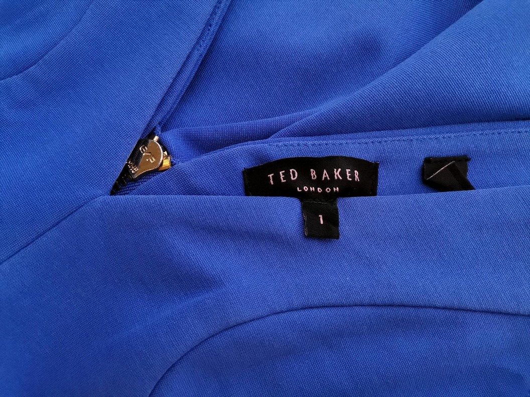 Ted Baker Rozmiar 1 (36) Kolor Niebieski W serek Sukienka Ołówkowa Bezrękawnik Do Kolan Materiał Bawełna Ted Baker Rozmiar 1 (36) Kolor Niebieski W serek Sukienka Ołówkowa Bezrękawnik Do Kolan Materiał Bawełna