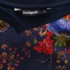 DESIGUAL Rozmiar S Kolor Granatowy W serek Bluzka Rękaw 3/4 Materiał Modal