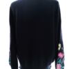 Vintage Rozmiar 42/44 Kolor Granatowy Crew Neck Sweter Długi rękaw Cienka dzianina