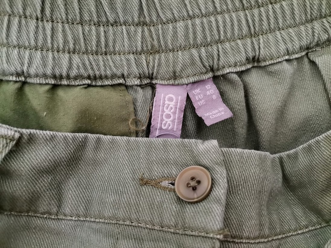 IMG_20210712_101124.jpg ASOS Rozmiar 12 (40) Kolor Zielony Spodnie Casual Materiał Bawełna 100%