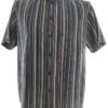 BEN SHERMAN Rozmiar M Kolor Granatowy Pasy Kołnierz Męska Koszula Casual Krótki rękaw Materiał Bawełna