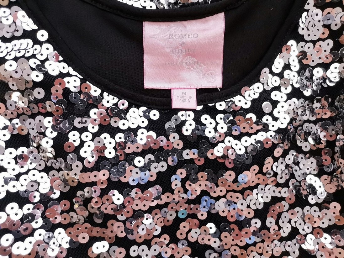 Romeo Juliet Couture Rozmiar M Kolor Czarny Okrągły dekolt Sukienka Bodycon Bezrękawnik Do Kolan Romeo Juliet Couture Rozmiar M Kolor Czarny Okrągły dekolt Sukienka Bodycon Bezrękawnik Do Kolan