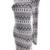 River island Rozmiar 8 (36) Kolor Czarny Crew Neck Sukienka Sweterkowa Długi rękaw Do Kolan Materiał Wiskoza