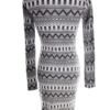 River island Rozmiar 8 (36) Kolor Czarny Crew Neck Sukienka Sweterkowa Długi rękaw Do Kolan Materiał Wiskoza