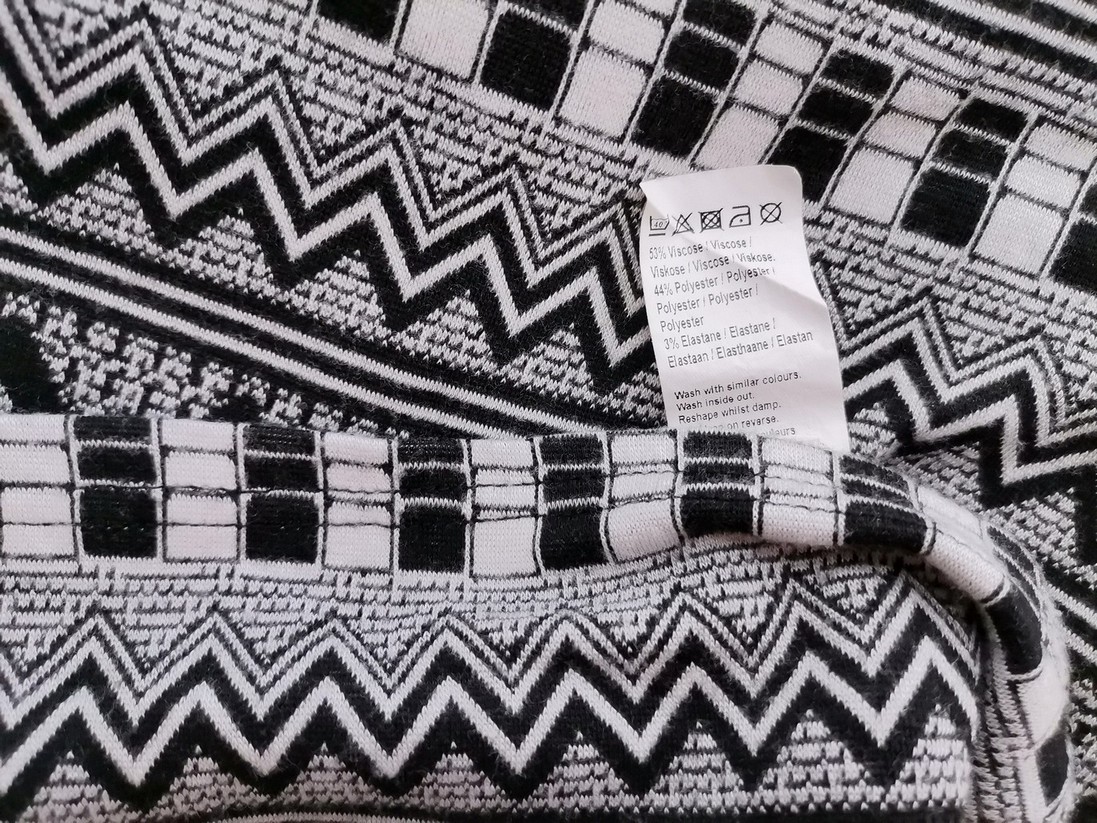 River island Rozmiar 8 (36) Kolor Czarny Crew Neck Sukienka Sweterkowa Długi rękaw Do Kolan Materiał Wiskoza