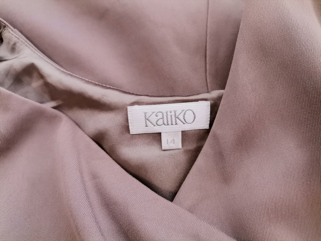Kaliko Rozmiar 14 (42) Kolor Beżowy W serek Suknia Balowa Sukienka Wieczorowa Bezrękawnik Midi Materiał Wiskoza Kaliko Rozmiar 14 (42) Kolor Beżowy W serek Suknia Balowa Sukienka Wieczorowa Bezrękawnik Midi Materiał Wiskoza
