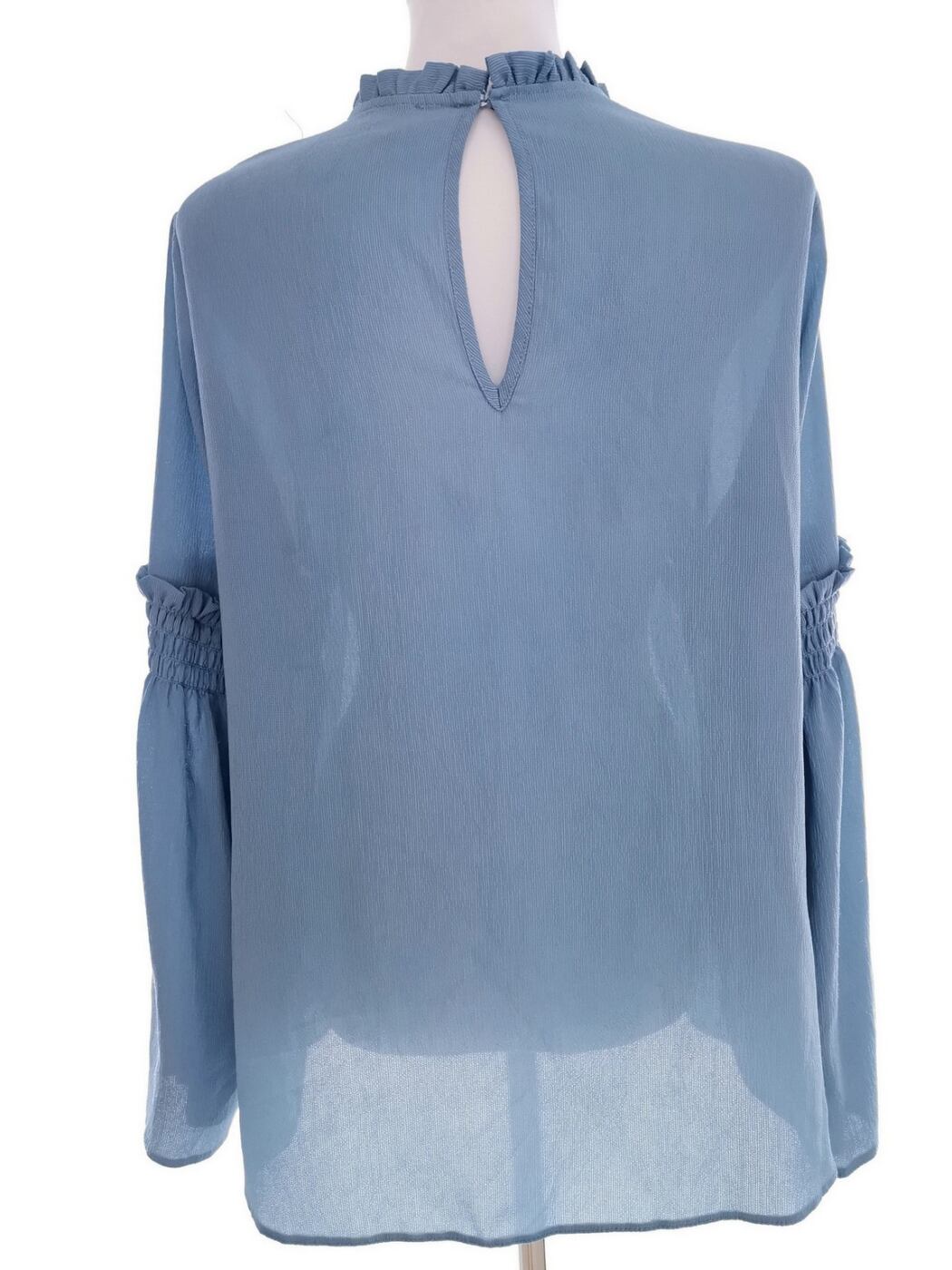 River island Rozmiar 14 (42) Kolor Niebieski Pół golf Bluzka Długi rękaw