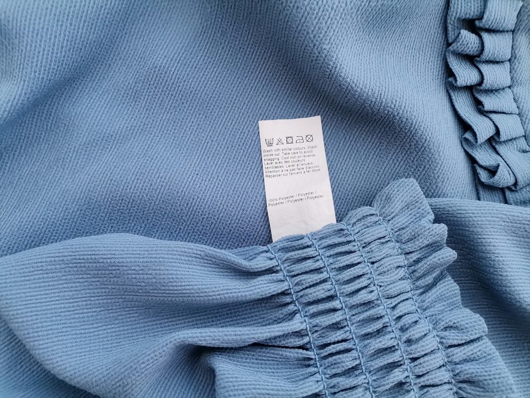 River island Rozmiar 14 (42) Kolor Niebieski Pół golf Bluzka Długi rękaw