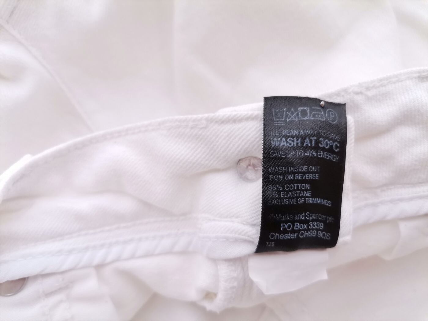 IMG_20210713_105454.jpg Marks&spencer Rozmiar 8 (36) Kolor Biały Spodnie Casual Materiał Bawełna
