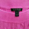 Lauren ralph lauren Rozmiar S Kolor Różowy W łódkę Sweter Długi rękaw Materiał Bawełna Dzianina kablowa