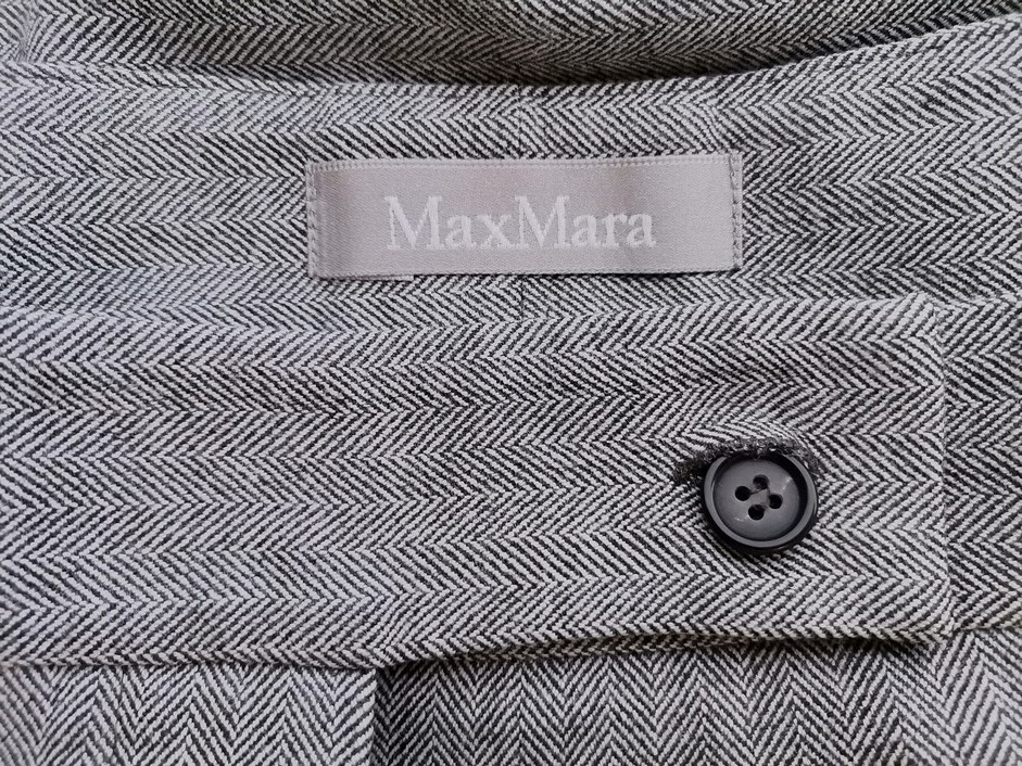 Maxmara Rozmiar 40 Kolor Szary Spodnie Eleganckie Materiał Wełna
