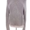 River island Rozmiar 12 (40) Kolor Szary Crew Neck Sweter Długi rękaw Materiał Bawełna 100% Gruba dzianina