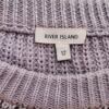 River island Rozmiar 12 (40) Kolor Szary Crew Neck Sweter Długi rękaw Materiał Bawełna 100% Gruba dzianina