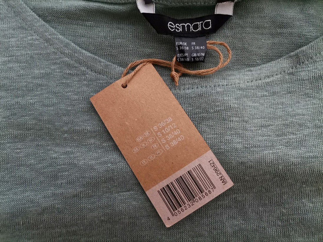 Esmara Rozmiar 38 Kolor Zielony Drapowany dekolt Tunika Bluzka Bezrękawnik Materiał Len 100% Esmara Rozmiar 38 Kolor Zielony Drapowany dekolt Tunika Bluzka Bezrękawnik Materiał Len 100%