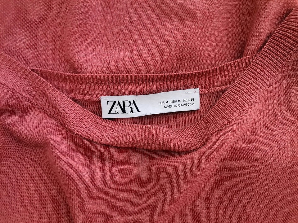 IMG_20210714_114337.jpg Zara Rozmiar M Kolor Różowy W łódkę Bluzka Długi rękaw