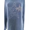 Cecil Rozmiar M Kolor Niebieski Crew Neck Bluzka Długi rękaw Materiał Wiskoza
