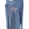 Cecil Rozmiar M Kolor Niebieski Crew Neck Bluzka Długi rękaw Materiał Wiskoza