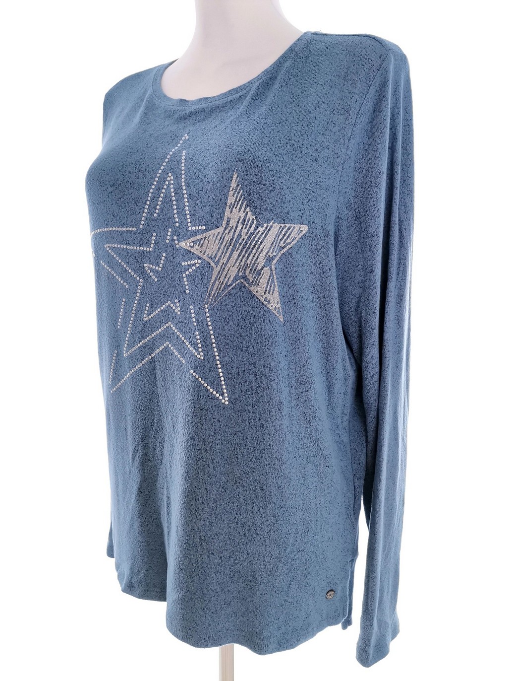 IMG_20210714_123031.jpg Cecil Rozmiar M Kolor Niebieski Crew Neck Bluzka Długi rękaw Materiał Wiskoza