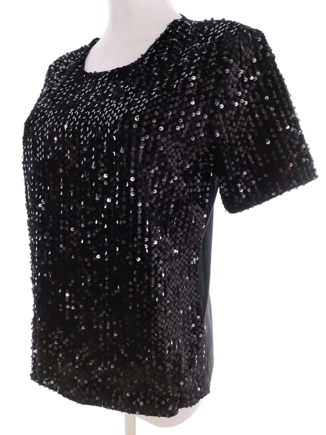 IMG_20210714_124130.jpg Vero moda Rozmiar M Kolor Czarny Crew Neck Bluzka Krótki rękaw