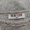 NEW YORK Rozmiar XXXL Kolor Szary Crew Neck Bluzka Rękaw 3/4 Materiał Bawełna