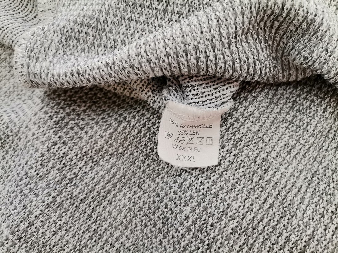 NEW YORK Rozmiar XXXL Kolor Szary Crew Neck Bluzka Rękaw 3/4 Materiał Bawełna