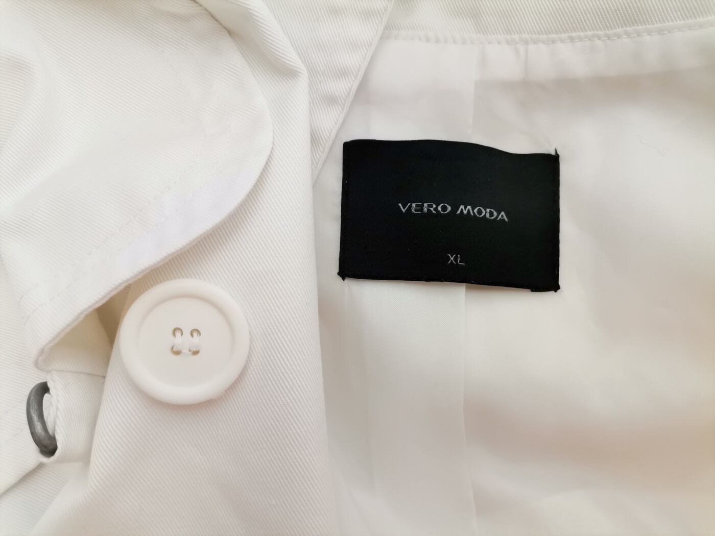 IMG_20210719_121930.jpg Vero moda Rozmiar XL Kolor Kremowy Płaszcz Długi rękaw