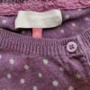 John Lewis Rozmiar 10 (38) Kolor Fioletowy Grochy Crew Neck Bluzka Zapinana Rękaw 3/4 Materiał Bawełna 100%