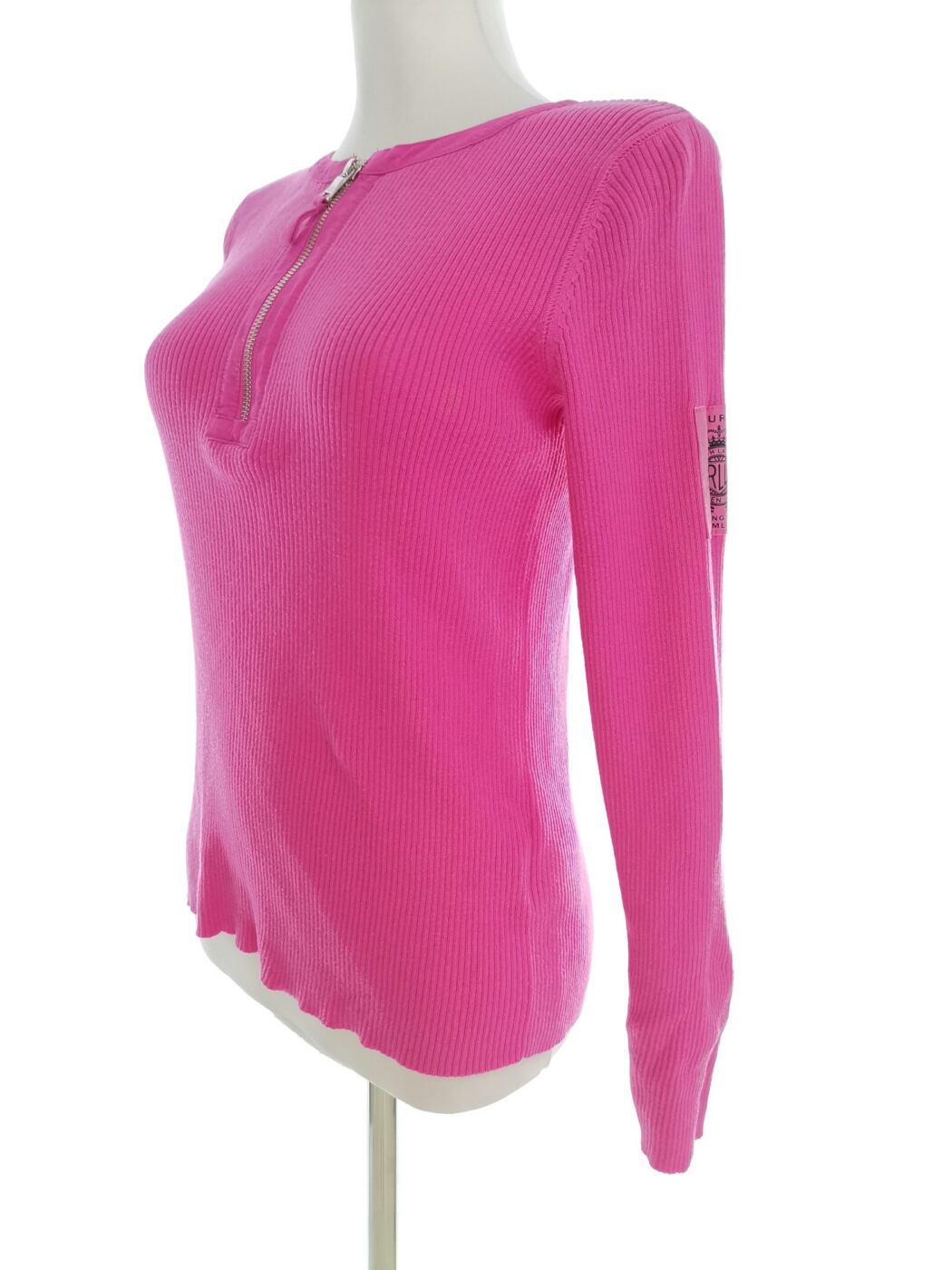Lauren Company Rozmiar S Kolor Różowy Crew Neck Sweter Długi rękaw Materiał Bawełna 100%