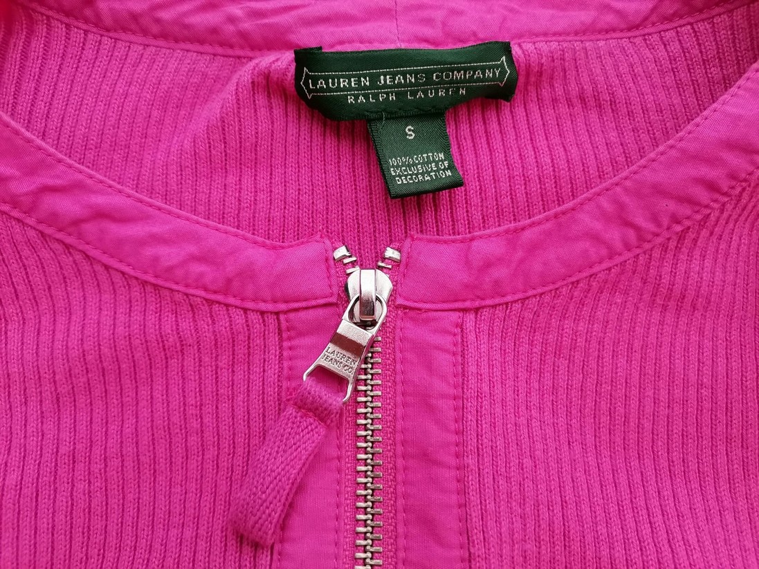 Lauren Company Rozmiar S Kolor Różowy Crew Neck Sweter Długi rękaw Materiał Bawełna 100%