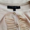 Coast Rozmiar S Kolor Kremowy Crew Neck Bluzka Zapinana Długi rękaw Materiał Wiskoza