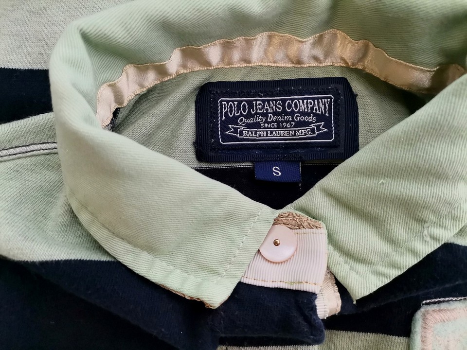 IMG_20210720_093442.jpg Polo Ralph Lauren Rozmiar S Kolor Zielony Pasy Kołnierz Koszulka Polo Krótki rękaw Materiał Bawełna 100%