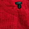 J.Crew Rozmiar 10 (38) Kolor Czerwony Grochy Crew Neck Bluzka Zapinana Długi rękaw