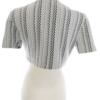 B Vintage Rozmiar 38/40 Kolor Szary Jodełka Kwadratowy dekolt Bluzka Crop Top Krótki rękaw