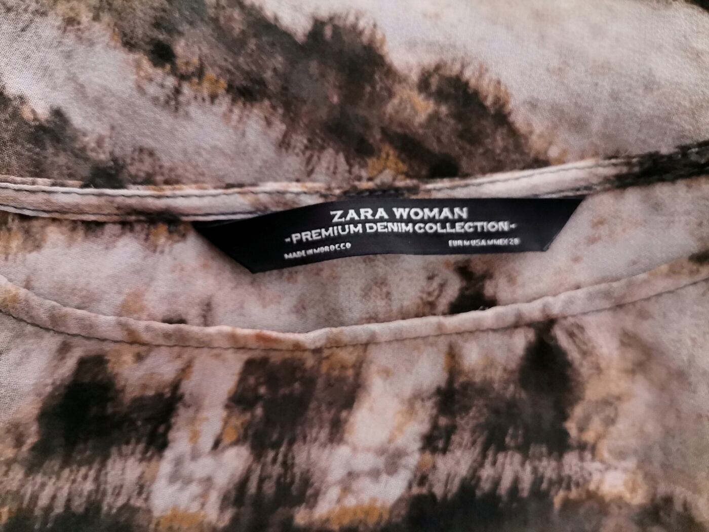 Zara Rozmiar M Kolor Brązowy Panterka Okrągły dekolt Tunika Bluzka Bezrękawnik Zara Rozmiar M Kolor Brązowy Panterka Okrągły dekolt Tunika Bluzka Bezrękawnik