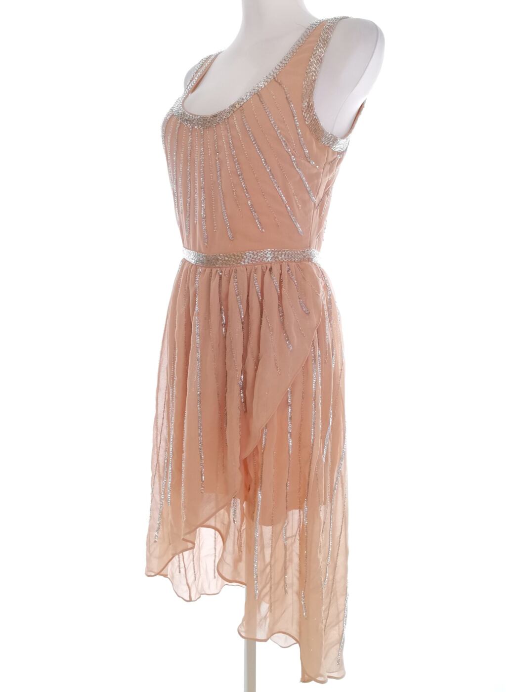 Miss selfridge Rozmiar 8 (36) Kolor Pudrowy Okrągły dekolt Sukienka Sheath Bezrękawnik Hi-Low Miss selfridge Rozmiar 8 (36) Kolor Pudrowy Okrągły dekolt Sukienka Sheath Bezrękawnik Hi-Low