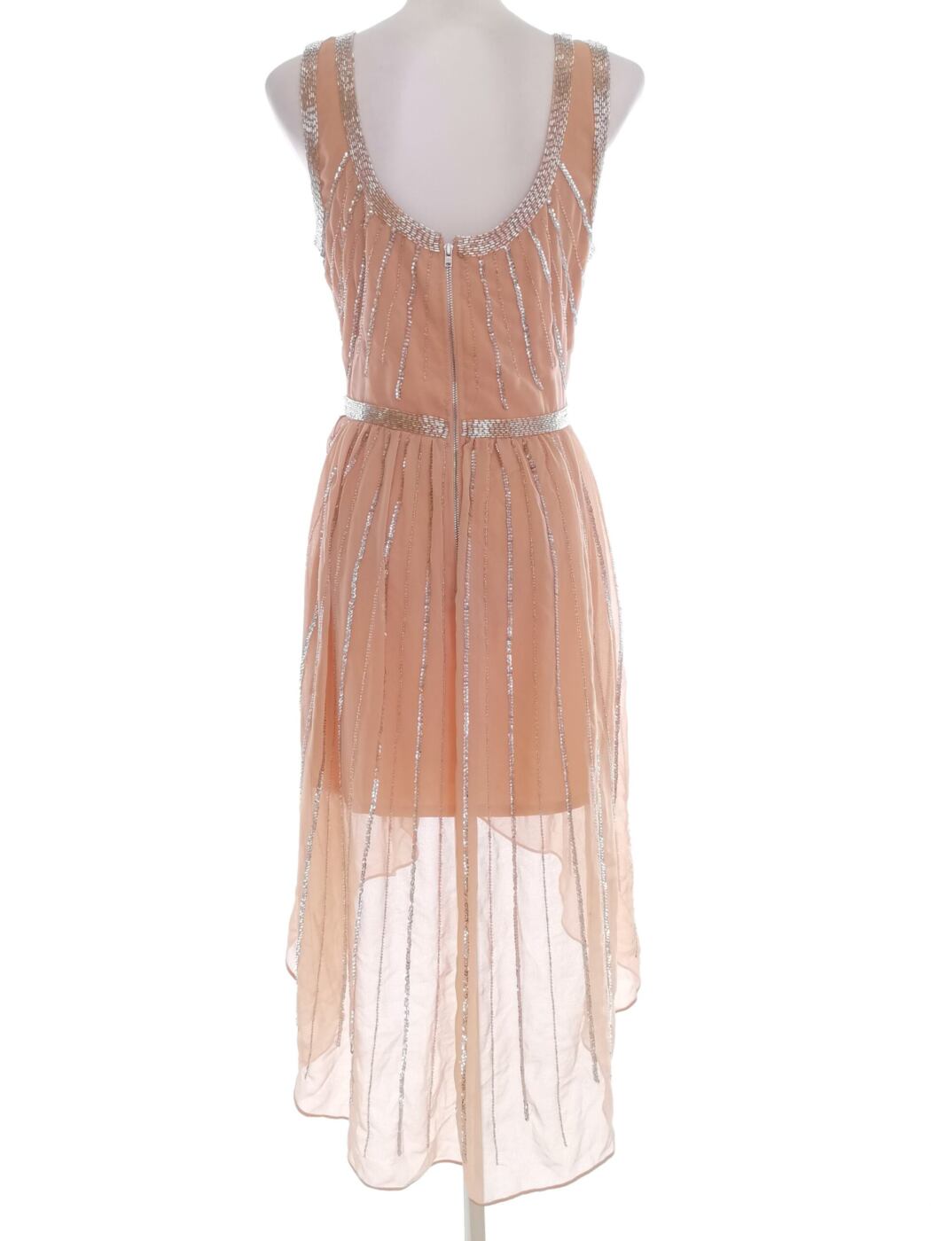 Miss selfridge Rozmiar 8 (36) Kolor Pudrowy Okrągły dekolt Sukienka Sheath Bezrękawnik Hi-Low Miss selfridge Rozmiar 8 (36) Kolor Pudrowy Okrągły dekolt Sukienka Sheath Bezrękawnik Hi-Low
