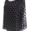 Laura ashley Rozmiar 10 (36) Kolor Czarny Grochy Okrągły dekolt Bluzka Rękaw 3/4
