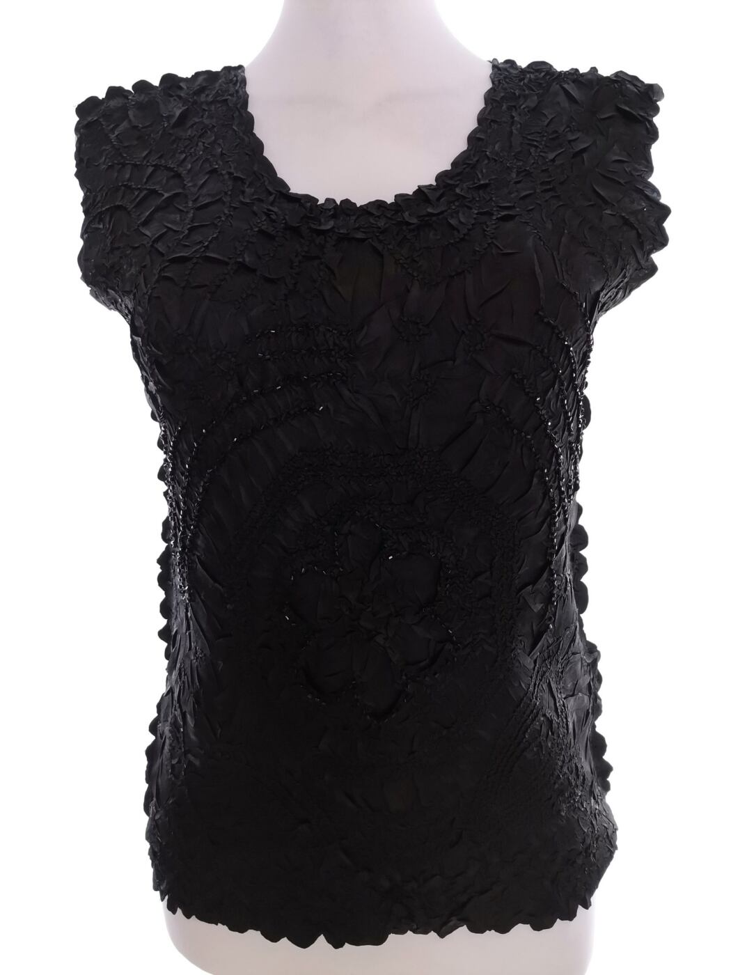 Molly-jo Rozmiar ONE SIZE (38/40) Kolor Czarny Okrągły dekolt Bluzka Krótki rękaw