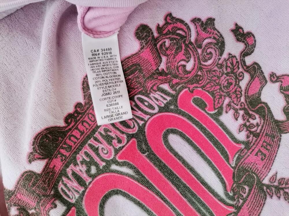 Juicy couture Rozmiar L Kolor Różowy Bluza na suwak Długi rękaw Materiał Bawełna Juicy couture Rozmiar L Kolor Różowy Bluza na suwak Długi rękaw Materiał Bawełna