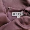 Reiss Rozmiar S Kolor Beżowy W serek Sukienka Sheath Krótki rękaw Midi Materiał Wiskoza 100%