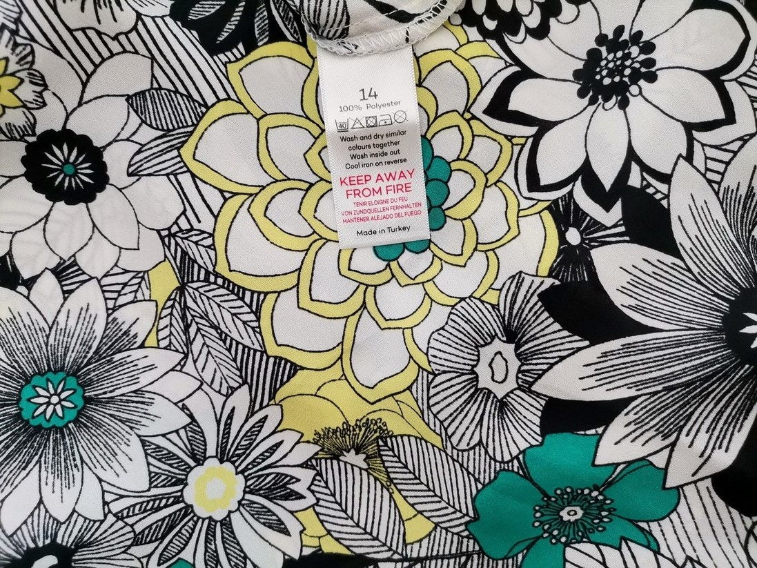 BONMARCHE Rozmiar 14 (42) Kolor Biały W serek Tunika Bluzka Krótki rękaw