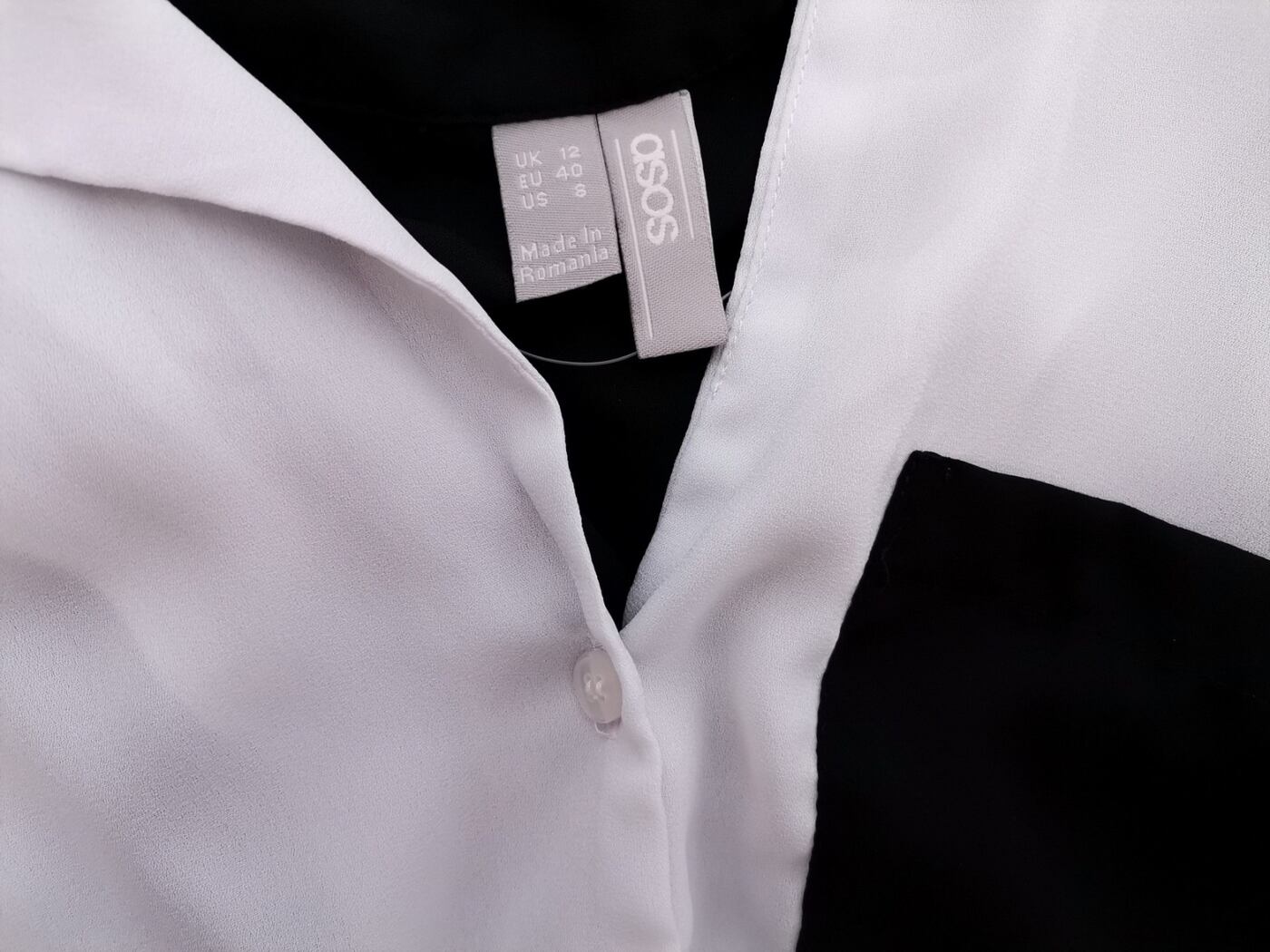 ASOS Rozmiar 12 (40) Kolor Szary Kołnierz Tunika Zapinana Bluzka Długi rękaw ASOS Rozmiar 12 (40) Kolor Szary Kołnierz Tunika Zapinana Bluzka Długi rękaw