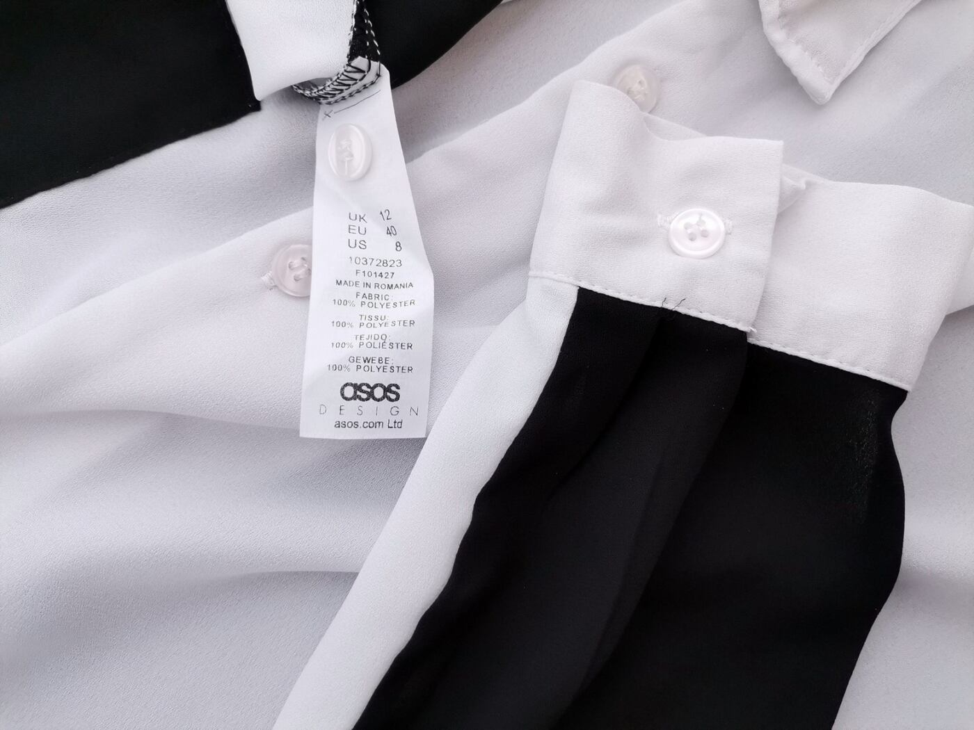 ASOS Rozmiar 12 (40) Kolor Szary Kołnierz Tunika Zapinana Bluzka Długi rękaw ASOS Rozmiar 12 (40) Kolor Szary Kołnierz Tunika Zapinana Bluzka Długi rękaw