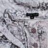 Mira mia Rozmiar S Kolor Szary Paisley Kołnierz Tunika Popover Bluzka Krótki rękaw