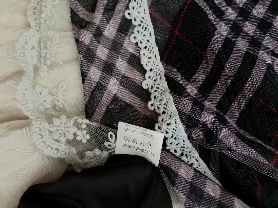 Cutie Rozmiar 38/40 Kolor Fioletowy Krata Okrągły dekolt Tunika Popover Bluzka Bezrękawnik Cutie Rozmiar 38/40 Kolor Fioletowy Krata Okrągły dekolt Tunika Popover Bluzka Bezrękawnik